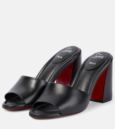 Shop Christian Louboutin Jane Leather Mules In Black