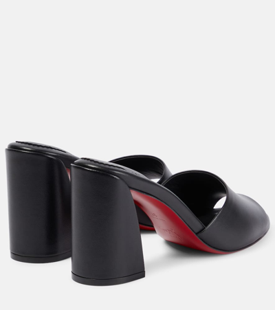 Shop Christian Louboutin Jane Leather Mules In Black