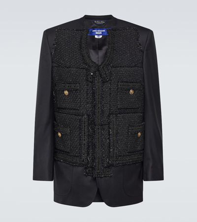 Shop Junya Watanabe X Brooks Brothers Wool Blazer In Blue