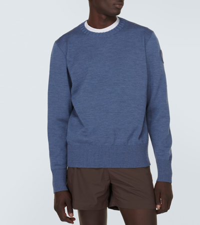 Canada Goose Rosseau Crewneck Wool Sweater In Blue