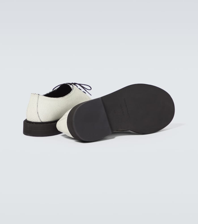 Common Projects Cracked Leather Derby Shoes In White