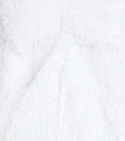 Caroline Bosmans Bow-detail Feather Dress In White