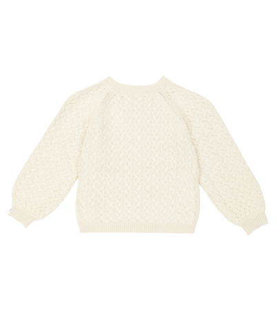 Shop Donsje Loena Cable-knit Cardigan In Soft Sand