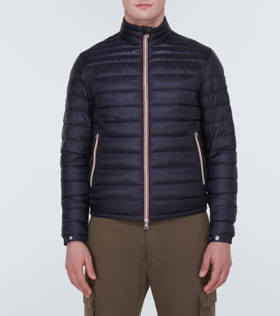 Shop Moncler Daniel Quilted Down Jacket In Navy