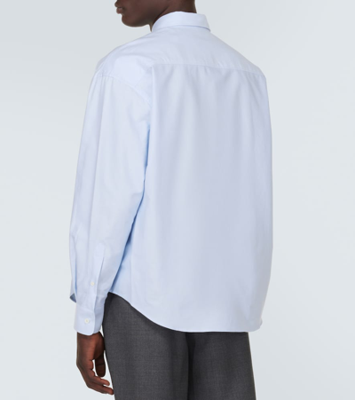 Shop Ami Alexandre Mattiussi Ami De Caur Cotton Shirt In Sky Blue