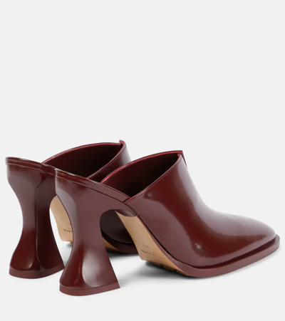 Bottega Veneta Leather Cha-cha Heeled Mules 100 In Red