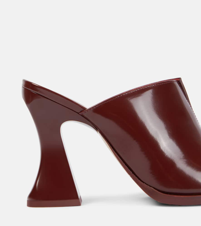 Bottega Veneta Leather Cha-cha Heeled Mules 100 In Red