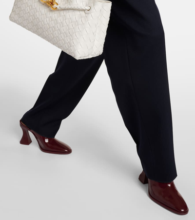 Bottega Veneta Leather Cha-cha Heeled Mules 100 In Red