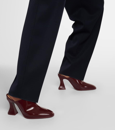 Bottega Veneta Leather Cha-cha Heeled Mules 100 In Red