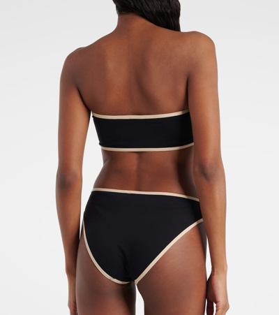 Totême Recycled Bandeau Bikini Top In Black
