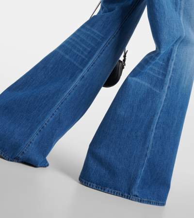 Versace Medusa '95 High-rise Flared Jeans In Medium Blue