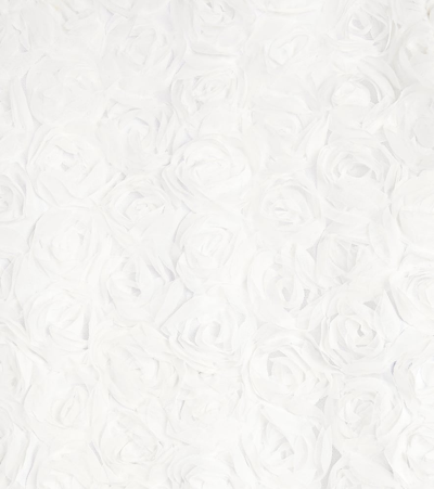 Caroline Bosmans Floral-appliqué Tulle Top In White