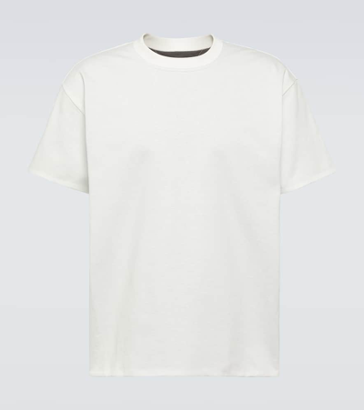 Shop Bottega Veneta Cotton Jersey T-shirt In Chalk/graphite