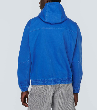 Shop Ranra Myrkur Cotton Twill Jacket In Blue