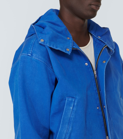 Shop Ranra Myrkur Cotton Twill Jacket In Blue