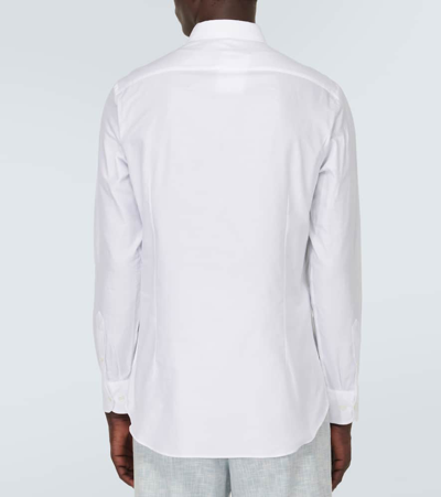 Shop Etro Cotton Poplin Oxford Shirt In 0