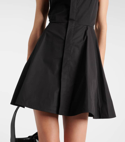 Ami Alexandre Mattiussi Godet Cotton Poplin Shirt Dress In Black