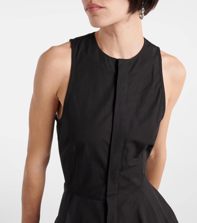 Ami Alexandre Mattiussi Godet Cotton Poplin Shirt Dress In Black