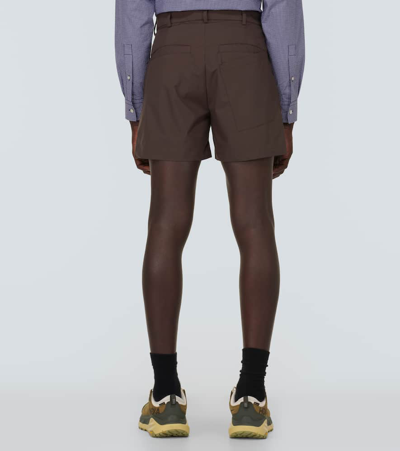 Shop Ranra Stufur Mid-rise Technical Shorts In Chocolate Brown