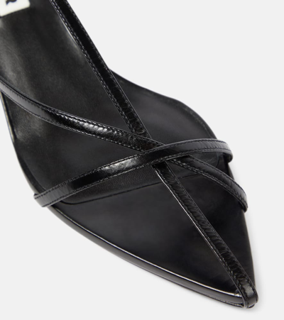 Shop Jil Sander Leather Sandals In Black