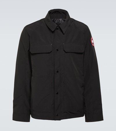 Shop Canada Goose Burnaby Chore Utility Jacket In Black