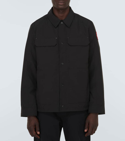 Shop Canada Goose Burnaby Chore Utility Jacket In Black