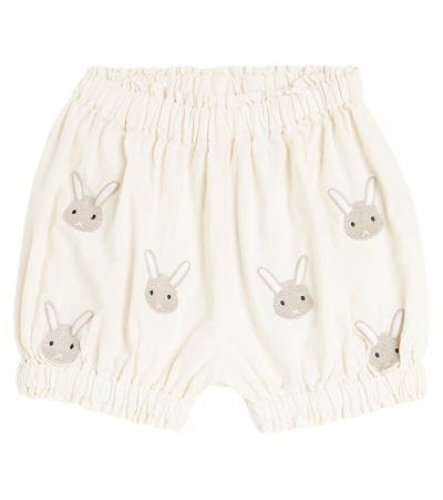 Shop Donsje Baby Carson Cotton Bloomers In Warm White