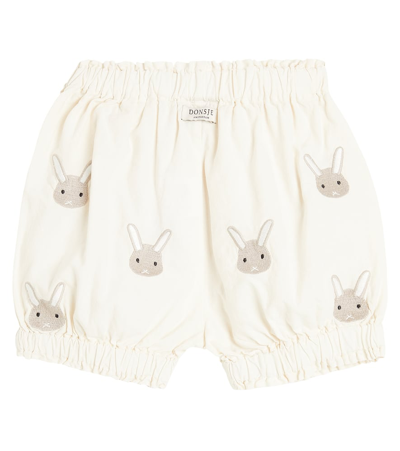 Shop Donsje Baby Carson Cotton Bloomers In Warm White