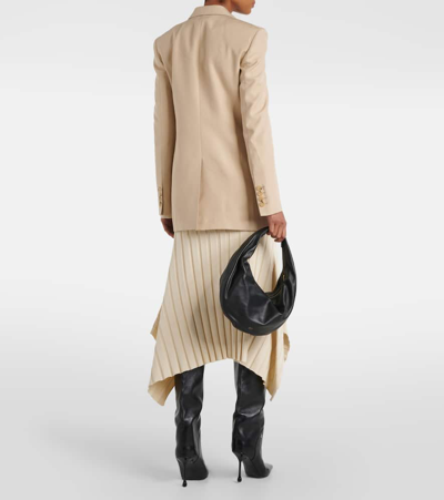 Stella Mccartney Double-breasted Relaxed Blazer Jacket In Sand