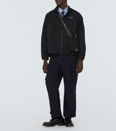 Shop Comme Des Garçons Homme Deux Comme Des Garçons Homme Cotton And Linen Cargo Pants In Navy