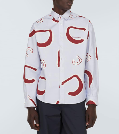 Jacquemus La Chemise Simon Cotton Shirt In Blue