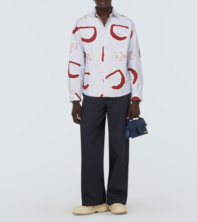 Jacquemus La Chemise Simon Cotton Shirt In Blue