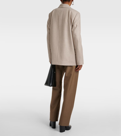 Loro Piana Sheri Virgin Wool And Cashmere Jacket In Natural Felt
