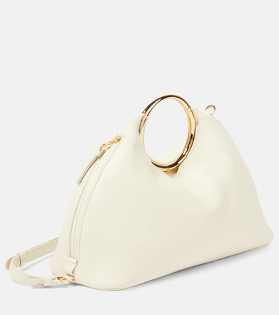 Shop Jacquemus Le Calino Leather Tote Bag In Light Ivory