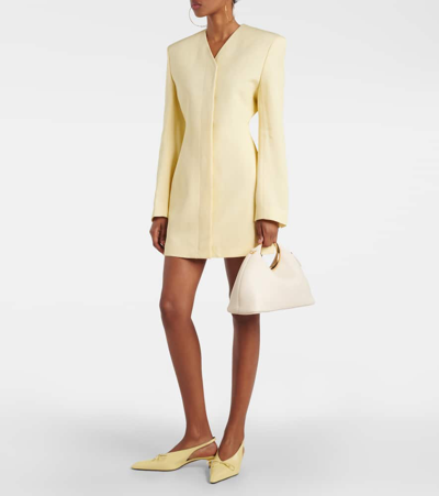 Jacquemus Le Calino Leather Tote Bag In Light Ivory
