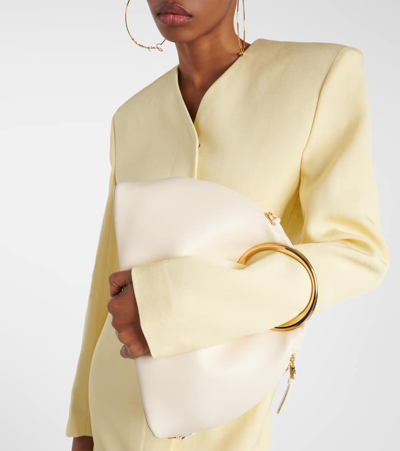 Jacquemus Le Calino Leather Tote Bag In Light Ivory