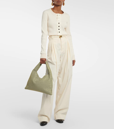 Bottega Veneta Small Hop Bag In Travertine - Muse Bra