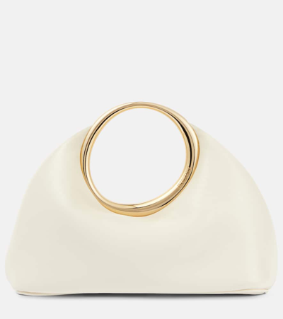 Shop Jacquemus Le Petit Calino Leather Tote Bag In Light Ivory