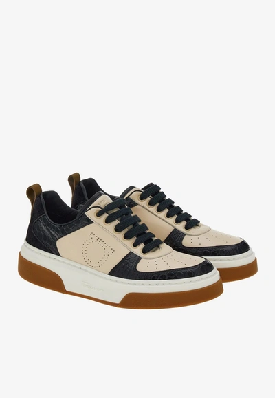 Ferragamo Multicolor Gancini Sneaker In Multicolor