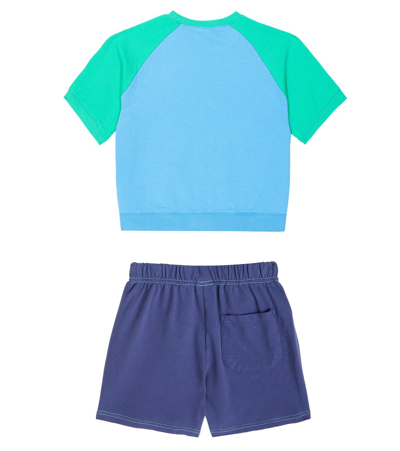 Jellymallow Rabbit Cotton Jersey Sweatshirt And Sweatpants Set In Mint