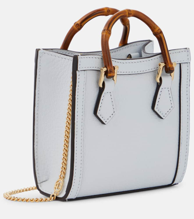 Gucci Diana Leather Mini Bag In Snow Lt Blue
