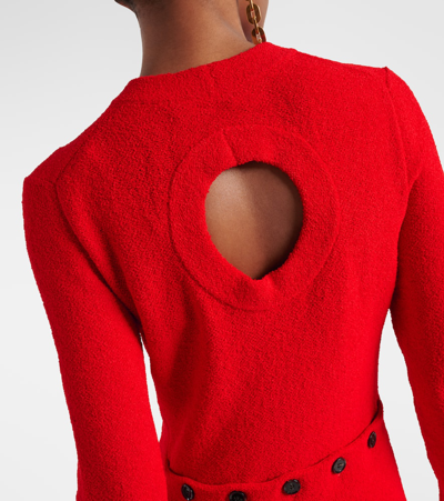 Proenza Schouler Lara Tie-detailed Knit Maxi Dress In Red