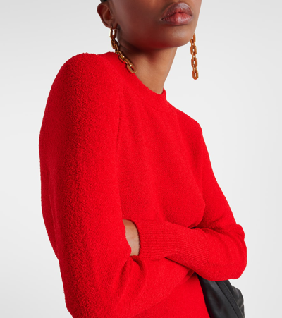 Proenza Schouler Lara Tie-detailed Knit Maxi Dress In Red