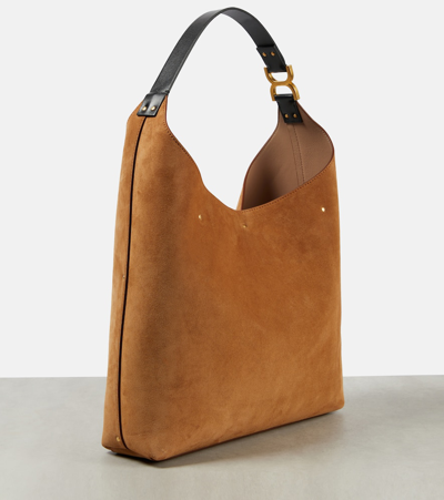 Chloé Marcie Small Suede Shoulder Bag In Tan