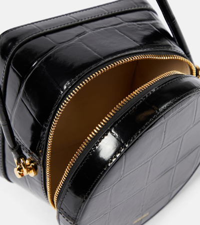 Shop Jacquemus Le Vanito Leather Shoulder Bag In Black