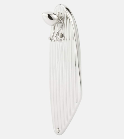 Shop Alaïa Bumper Earrings In Argent