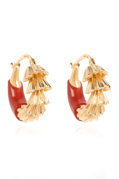 Shop Bottega Veneta Hinged Earrings In Gold