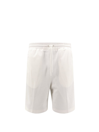 Shop Gucci Logo Patch Bermuda Shorts In White