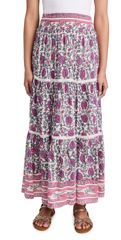 Shop Bell Marni Maxi Skirt Pink Purple Tulip