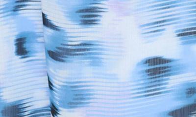 Shop Dkny Print Chiffon Maxi Dress In Frosting Blue/ White Multi